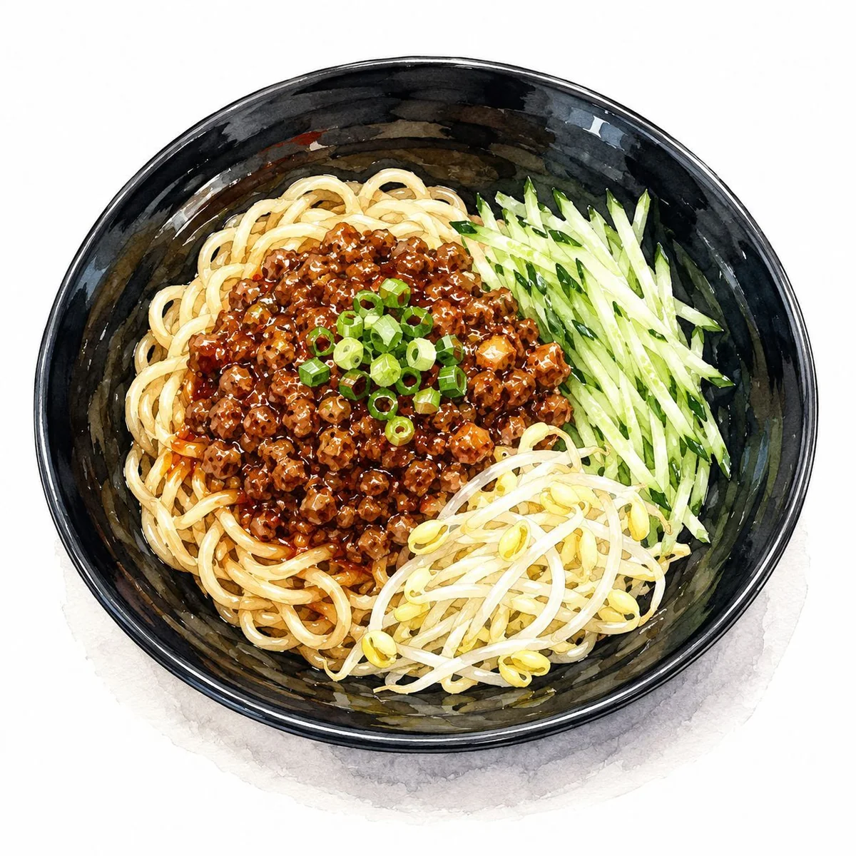 8. Zhajiang-Nudeln mit Schweinefleisch