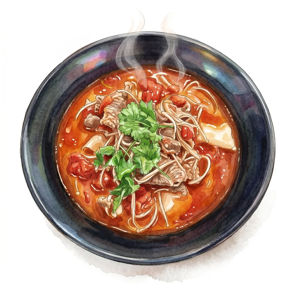 11. Tomaten-Rindfleisch-Nudelsuppe